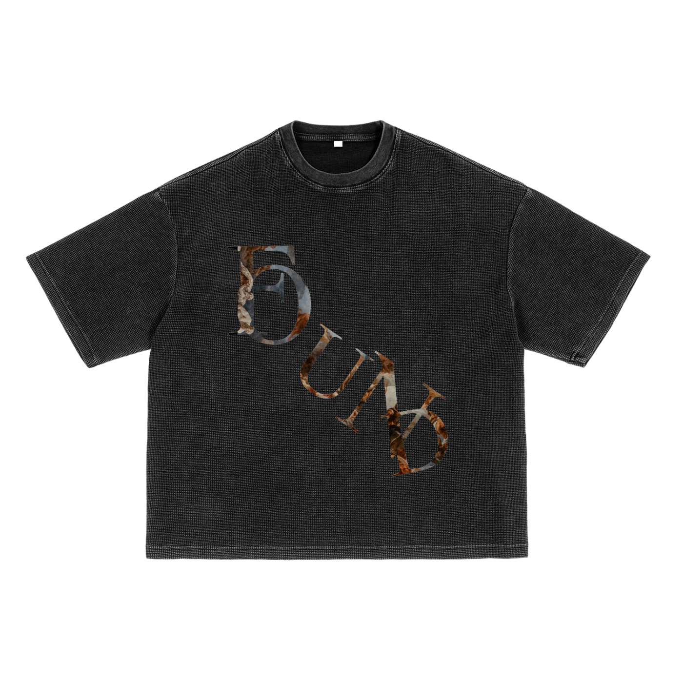 Textured Waffle Washed Boxy T-Shirt